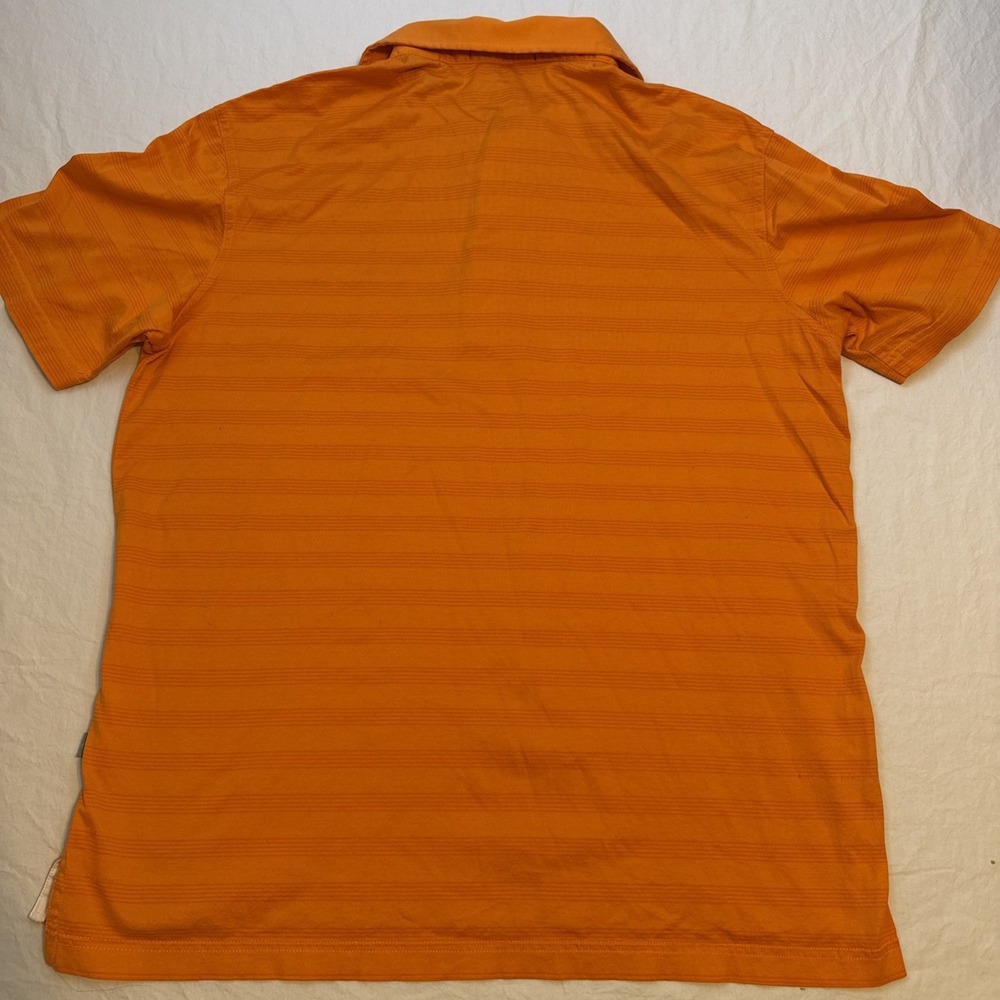 Smith & Tweed Men's MEDIUM  Polo Shirt   ORANGE 100% Pima cotton EUC - Picture 6 of 7